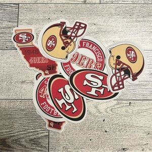 San Francisco 49ers Sticker Set - Red and Gold